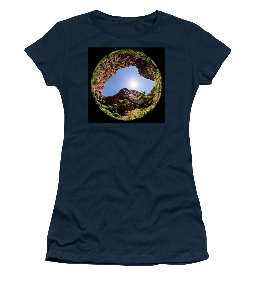 Fisheye Women's T-Shirt featuring the photograph Zion Fisheye 1464 by Michael Fryd