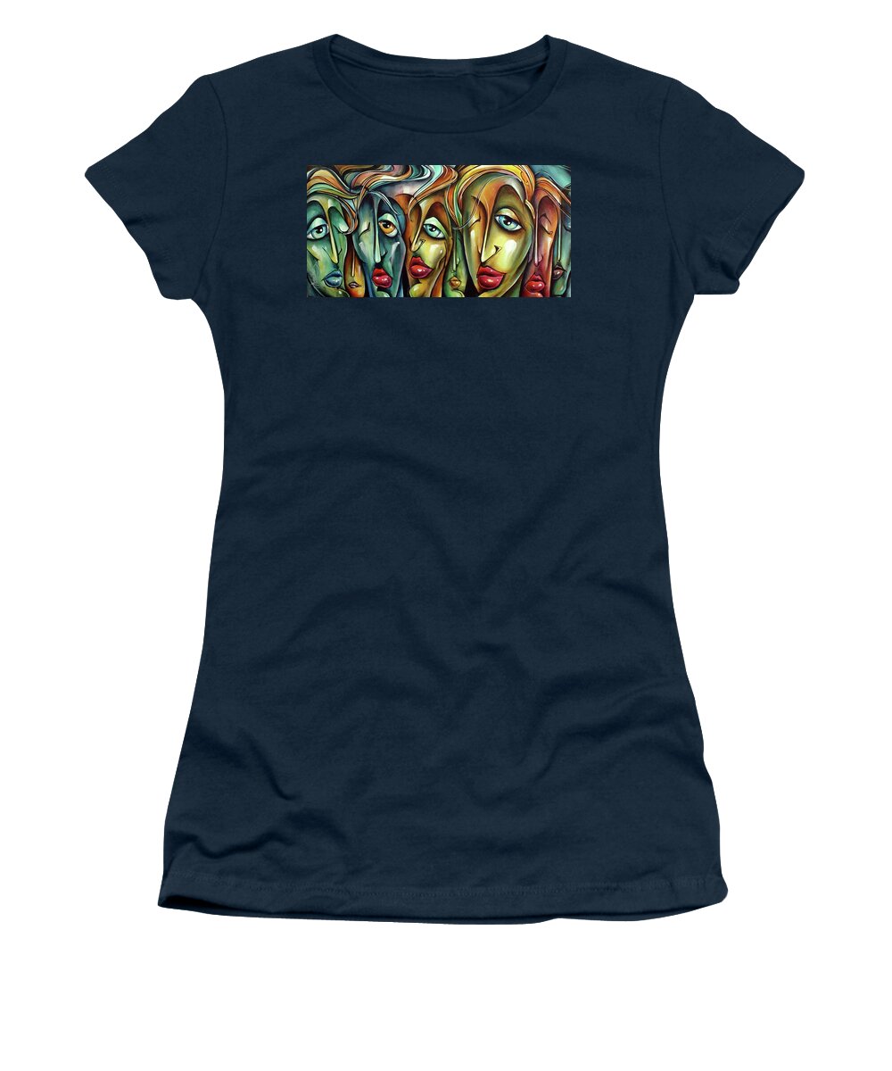  Women's T-Shirt featuring the painting ' Pieces of Eight' by Michael Lang