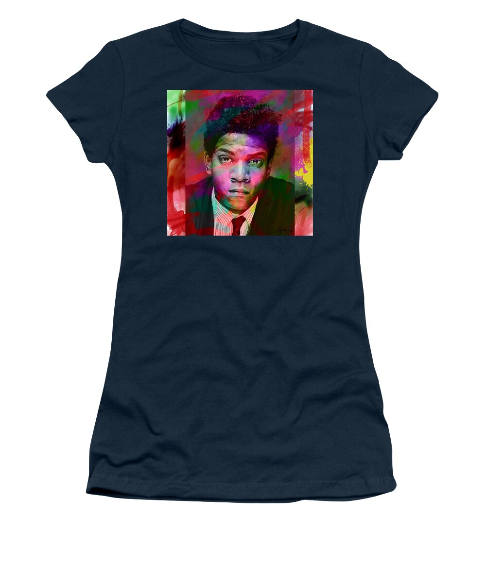 Color Women's T-Shirt featuring the digital art Basquiat 2 by Joe Roache