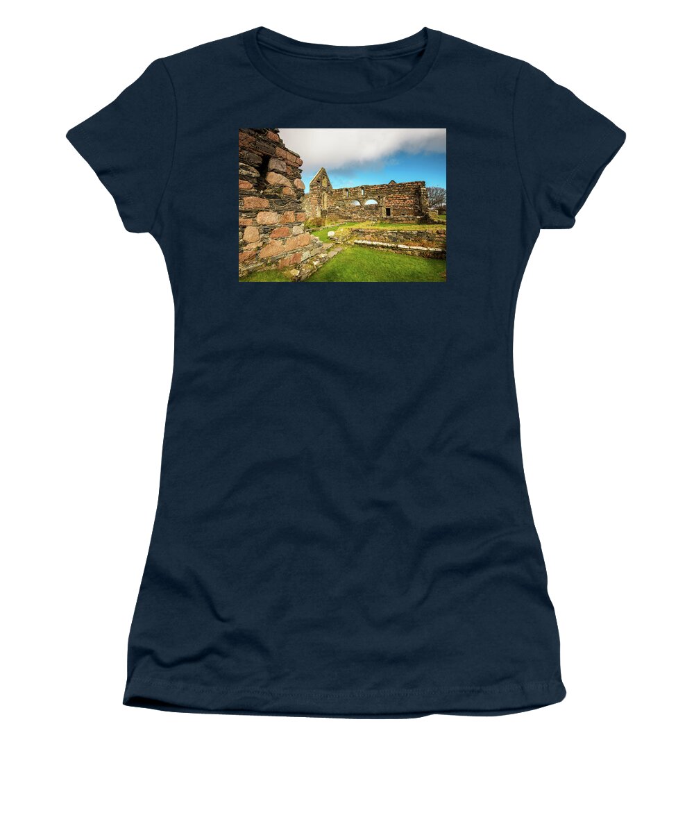 Nunnery Women's T-Shirt featuring the photograph Iona Nunnery #1 by Charles Hutchison