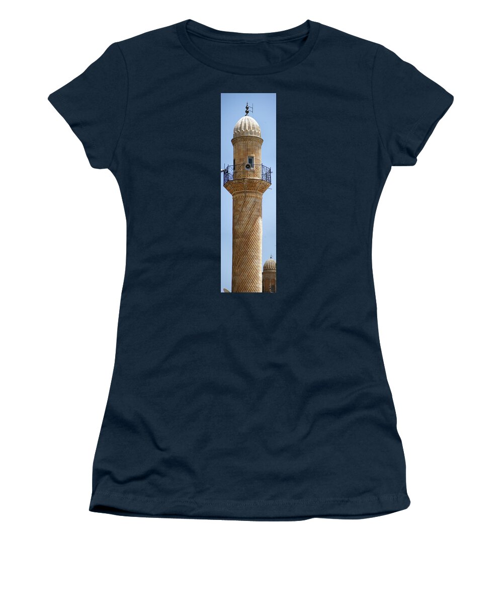Mosque Women's T-Shirt featuring the photograph Minaret of Ulu Cami mosque #1 by Steve Estvanik