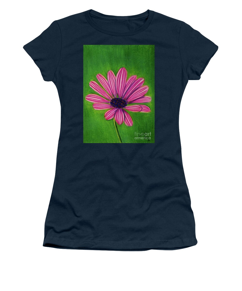Art Women's T-Shirt featuring the photograph Purple African Daisy #1 by Dorothy Lee