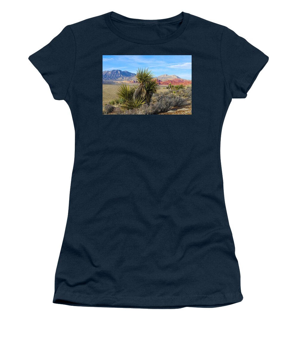 Red Rock Canyon National Conservation Area Women's T-Shirt featuring the photograph Red Rock Canyon National Conservation Area #1 by Maria Jansson