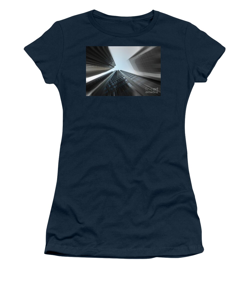 Chicago Women's T-Shirt featuring the photograph Skyscrapers in Motion #1 by Raul Rodriguez