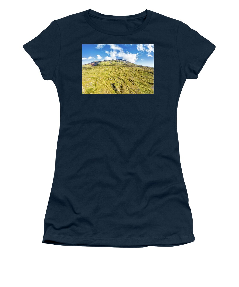 David Letts Women's T-Shirt featuring the photograph Snowcapped Volcano II by David Letts