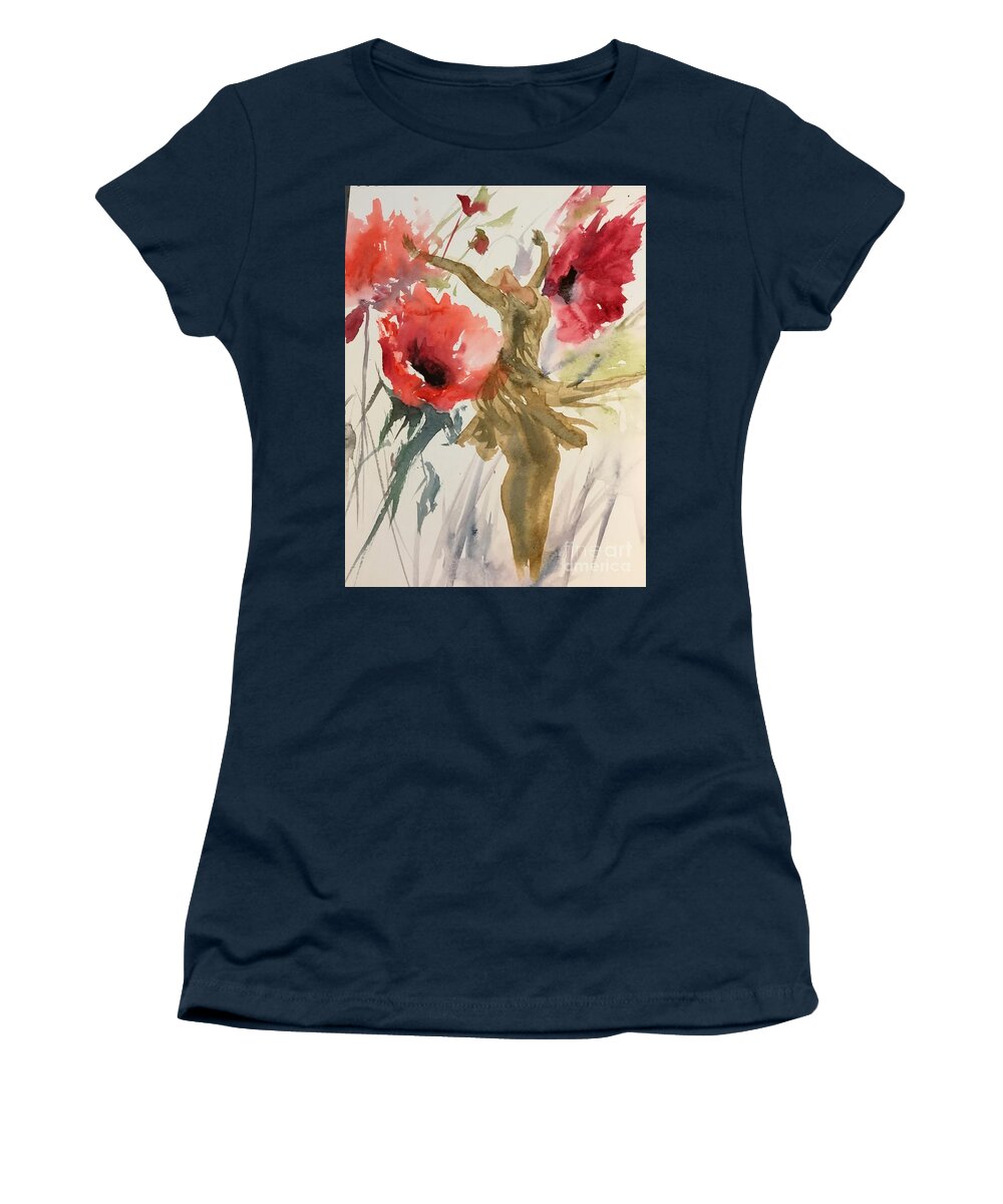 1362019 Women's T-Shirt featuring the painting 1362019 by Han in Huang wong