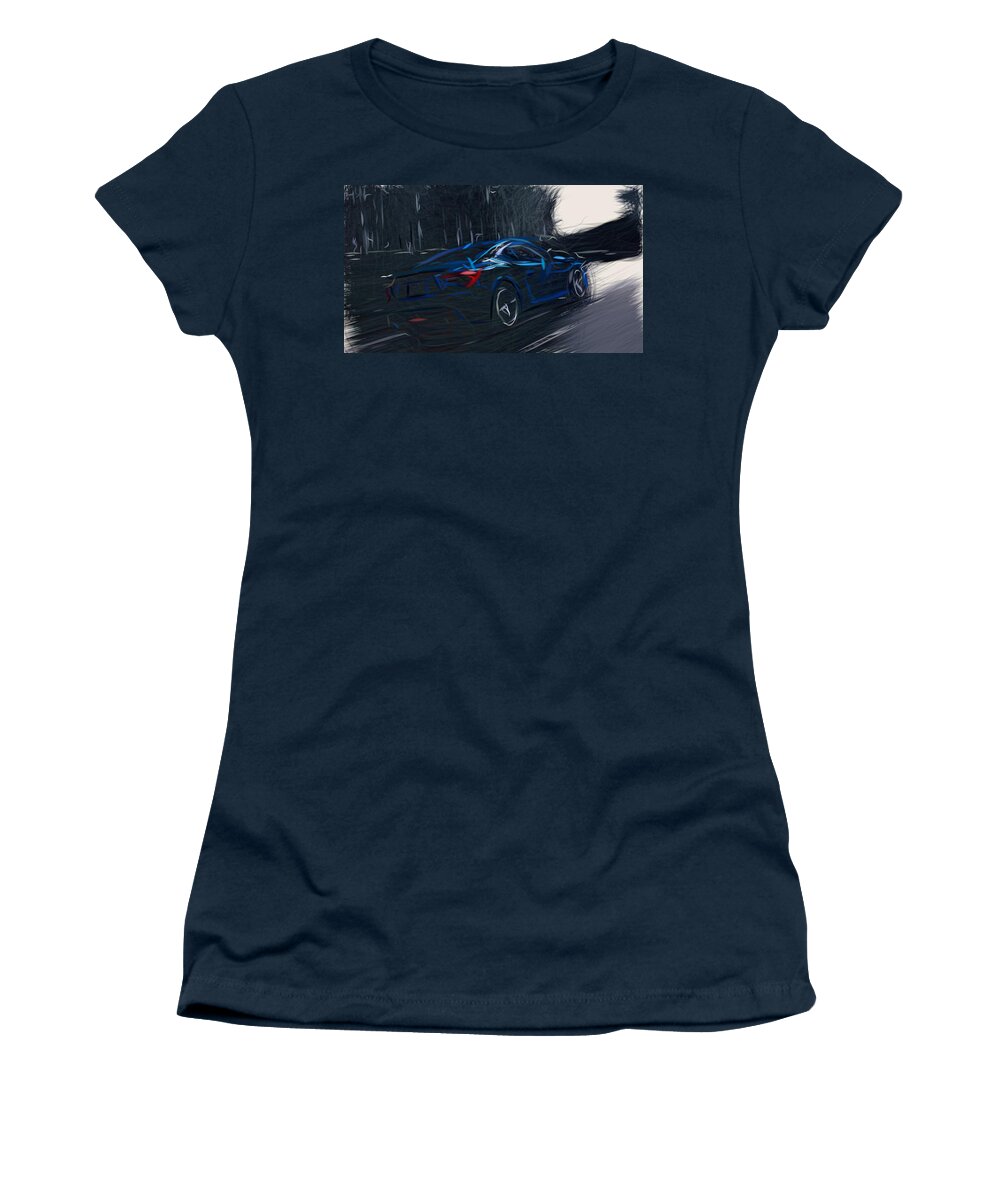 Subaru Women's T-Shirt featuring the digital art Subaru BRZ Drawing #20 by CarsToon Concept