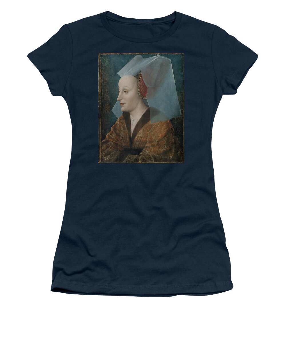 Portrait Of A Noblewoman Women's T-Shirt featuring the painting Portrait of a Noblewoman #2 by MotionAge Designs