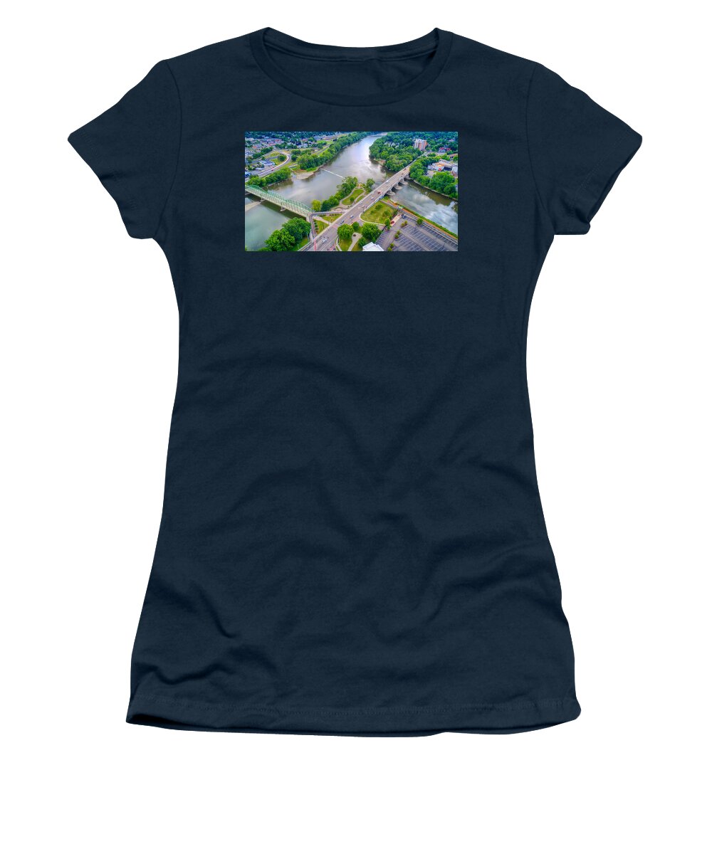 New York Women's T-Shirt featuring the photograph Susquehanna Confluence #2 by Anthony Giammarino