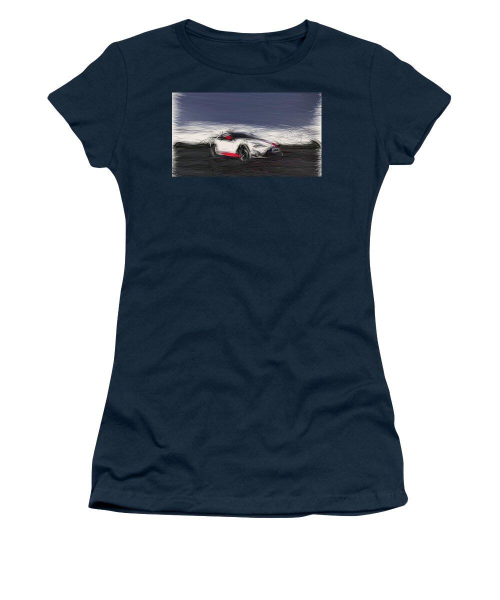 Toyota Women's T-Shirt featuring the digital art Toyota GT86 Cup Edition Drawing #6 by CarsToon Concept
