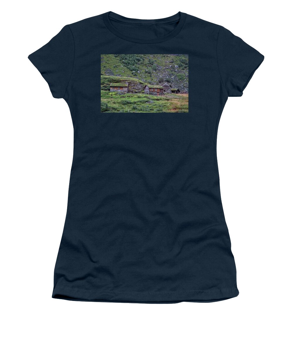 Geiranger Norway Women's T-Shirt featuring the photograph Geiranger Norway #7 by Paul James Bannerman