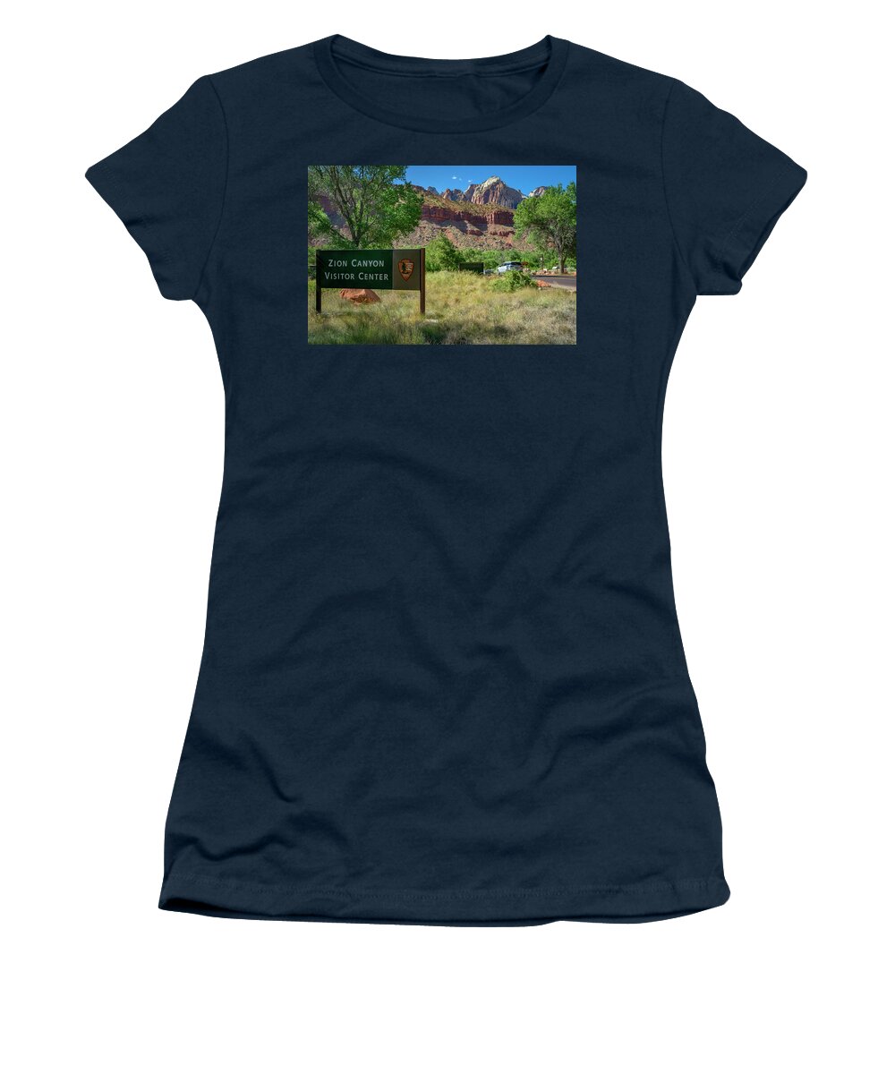 Estock Women's T-Shirt featuring the digital art Zion National Park, Springdale, Ut #7 by Joanne Montenegro