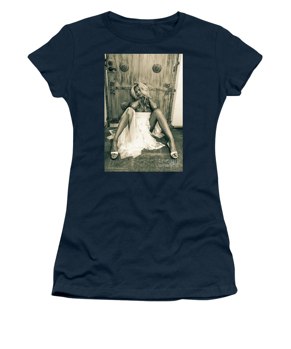 1 One Person Women's T-Shirt featuring the photograph 9338 Fashionista Selena by Amyn Nasser
