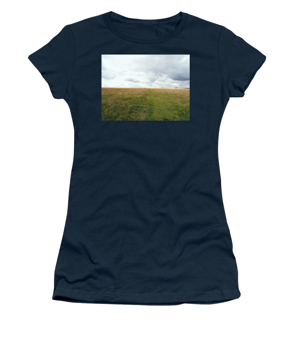Selsley Women's T-Shirt featuring the photograph A Walk On Selsley Common, Stroud UK by Joe Schofield