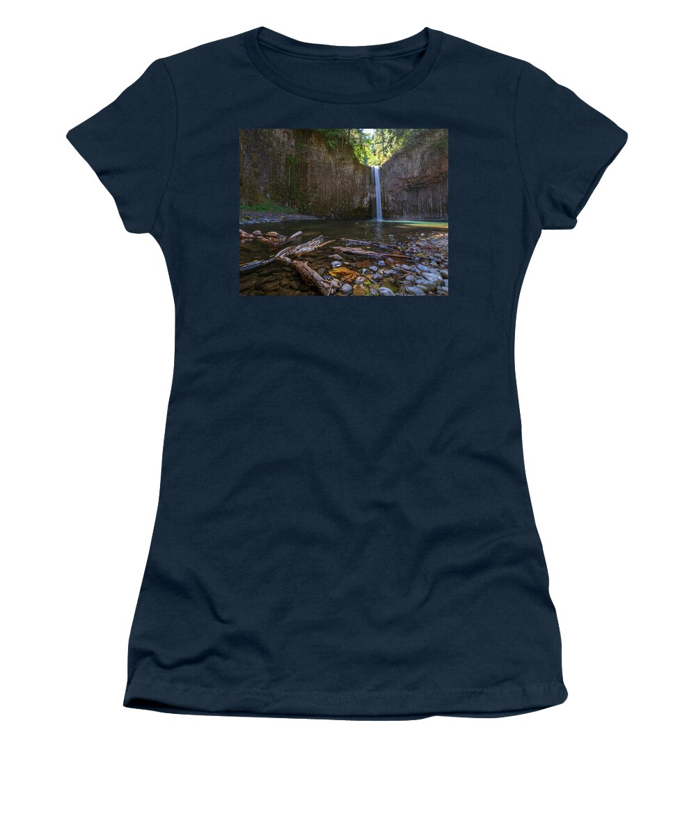 Abiqua Falls Women's T-Shirt featuring the photograph Abiqua Falls by Catherine Avilez