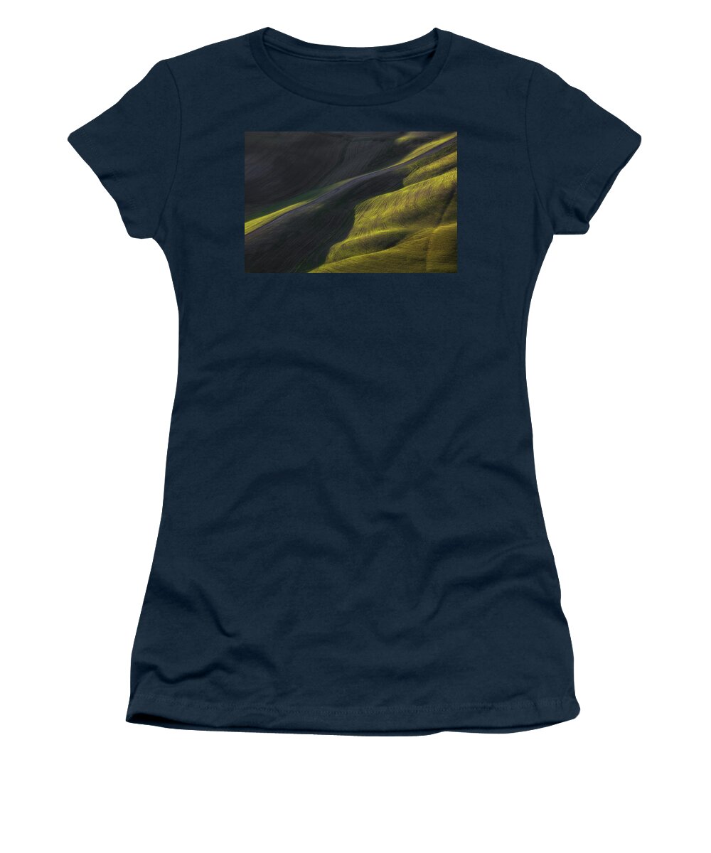 Wheat Women's T-Shirt featuring the photograph Abstract landscape in Tuscany by Stefano Orazzini