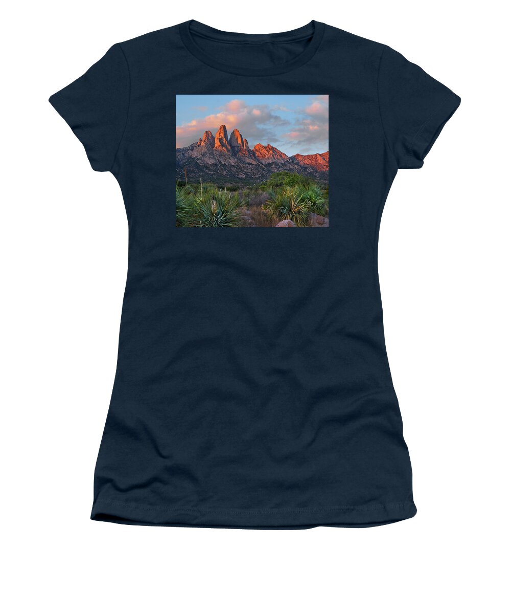 00557650 Women's T-Shirt featuring the photograph Organ Moutains, Aguirre Spring by Tim Fitzharris