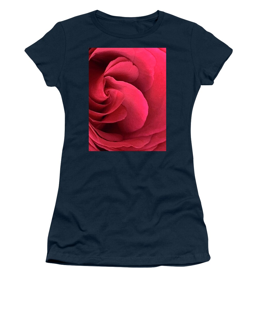 Rose Women's T-Shirt featuring the photograph As Love Waves In... by Tiesa Wesen