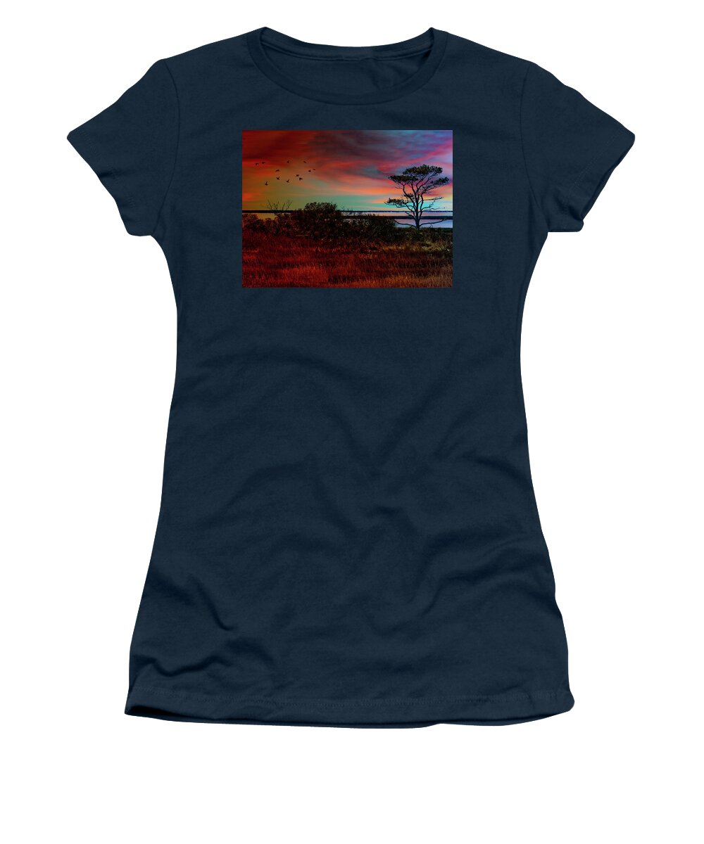 Assateague Island Women's T-Shirt featuring the photograph Assateague Island by Paul Wear