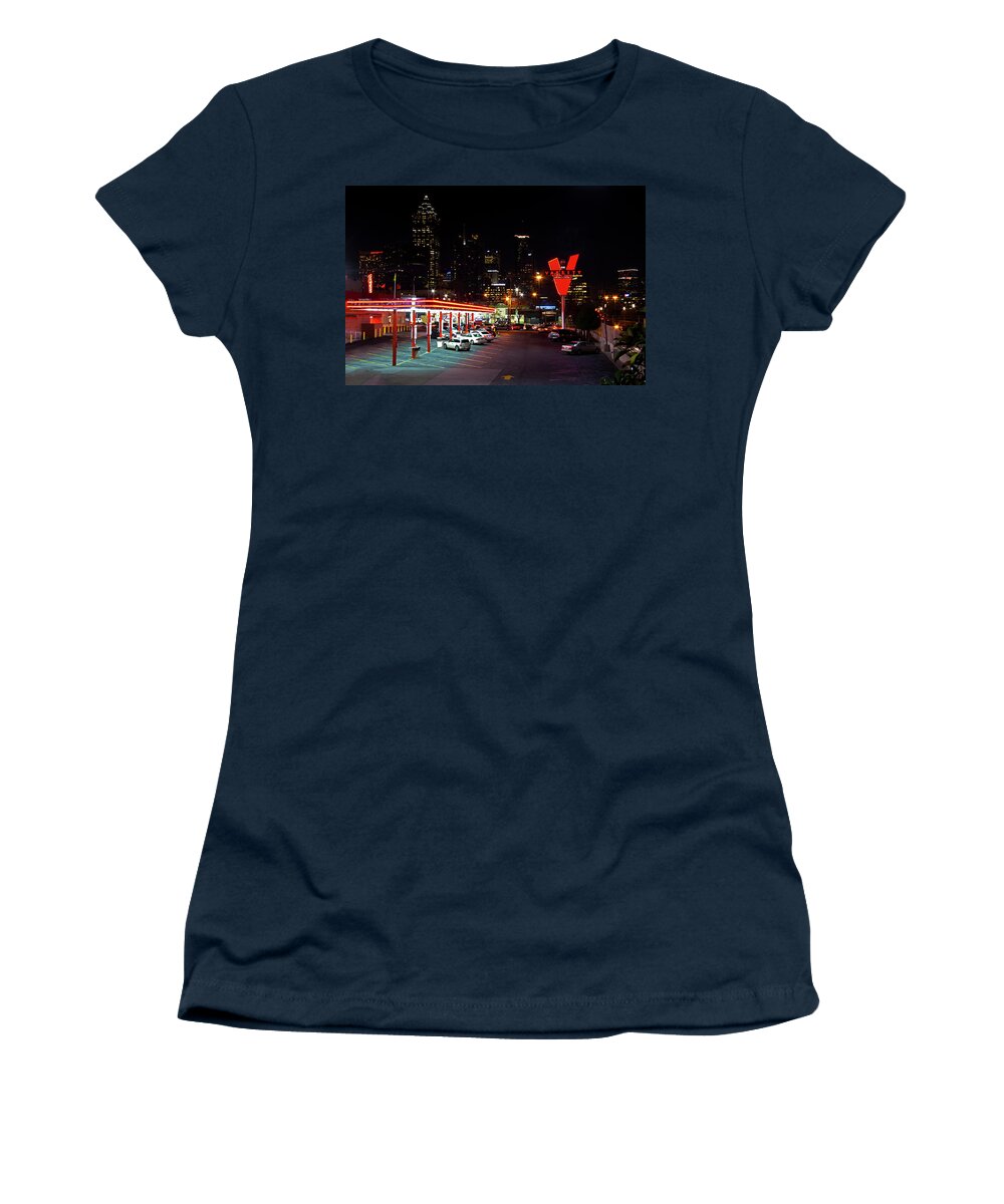 Atlanta Women's T-Shirt featuring the photograph Atlanta, Georgia - The Varsity Drive-in by Richard Krebs