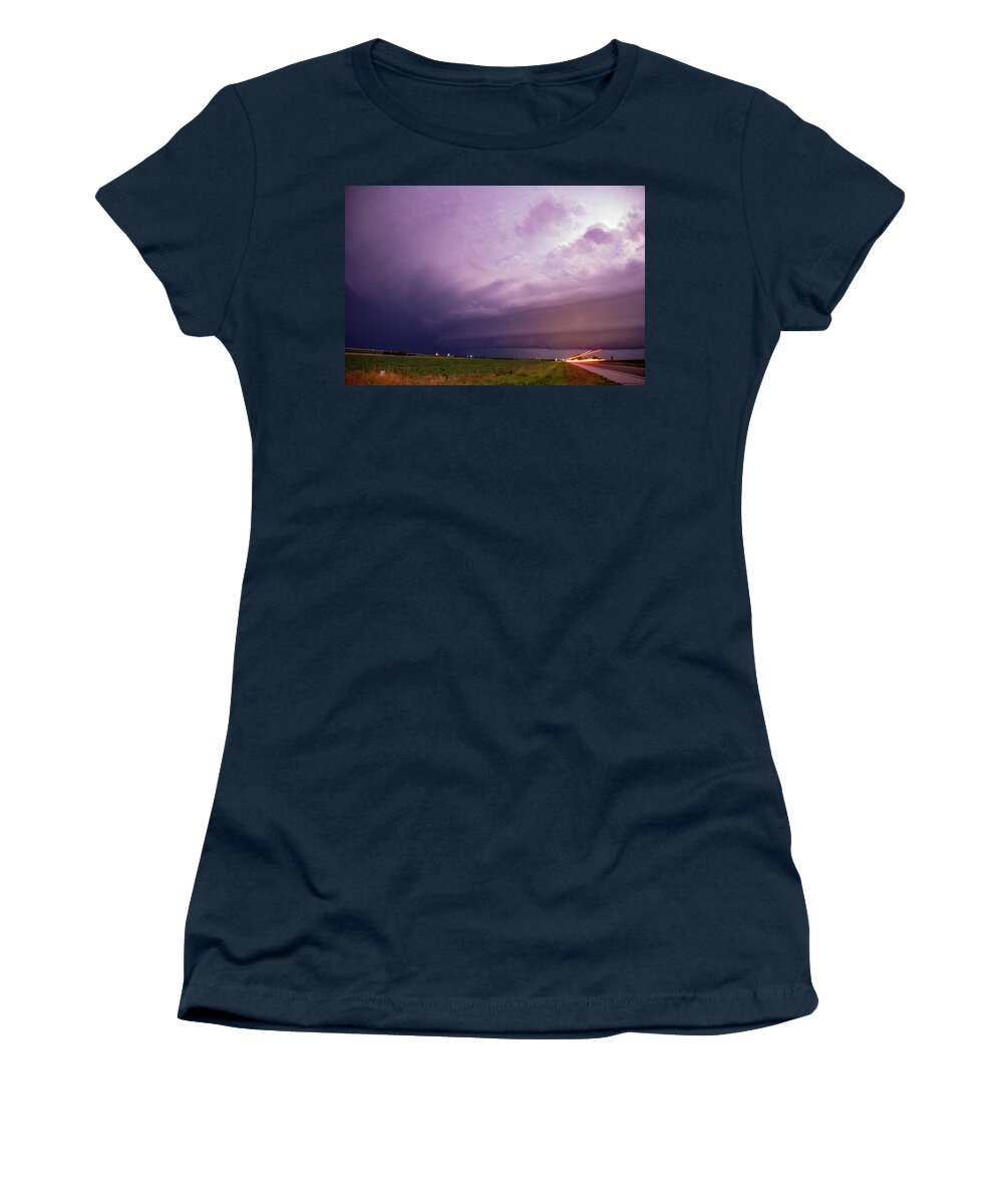 Nebraskasc Women's T-Shirt featuring the photograph August Thunder 093 by Dale Kaminski