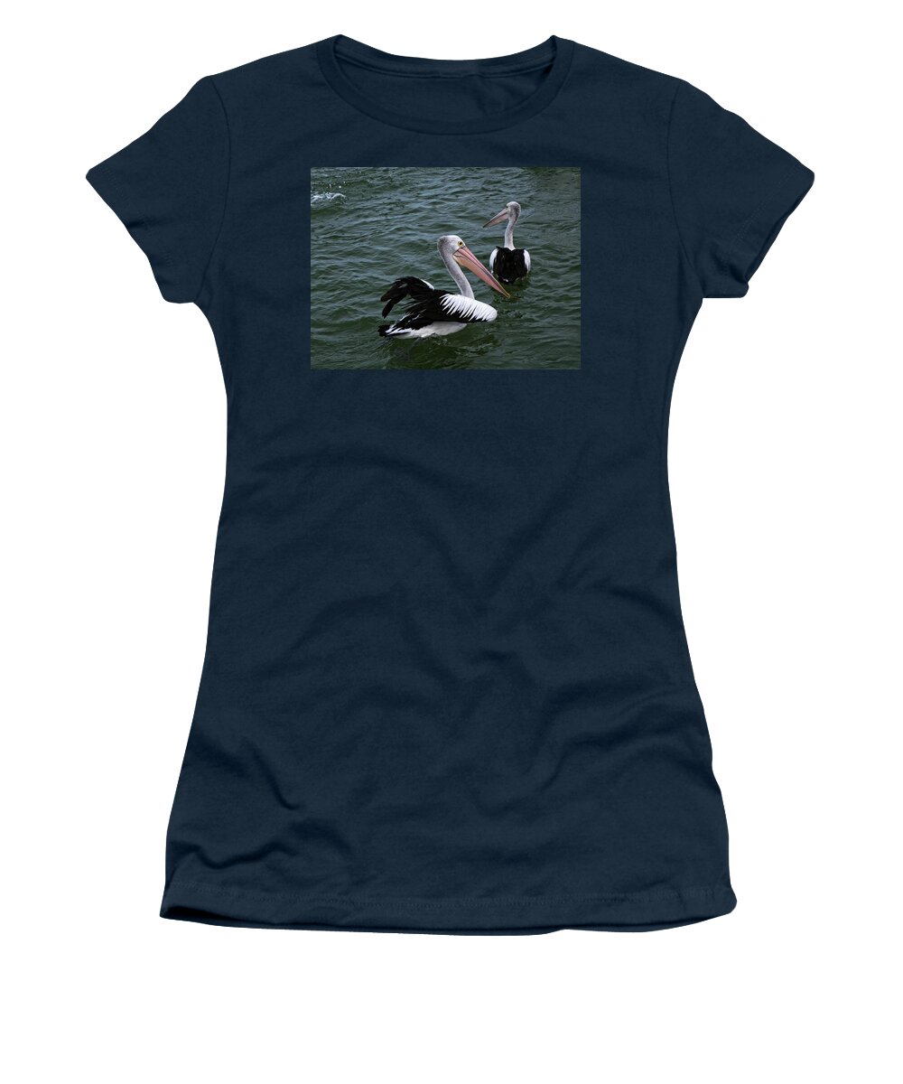 Wildlife Women's T-Shirt featuring the photograph Australian Pelicans by Martin Smith