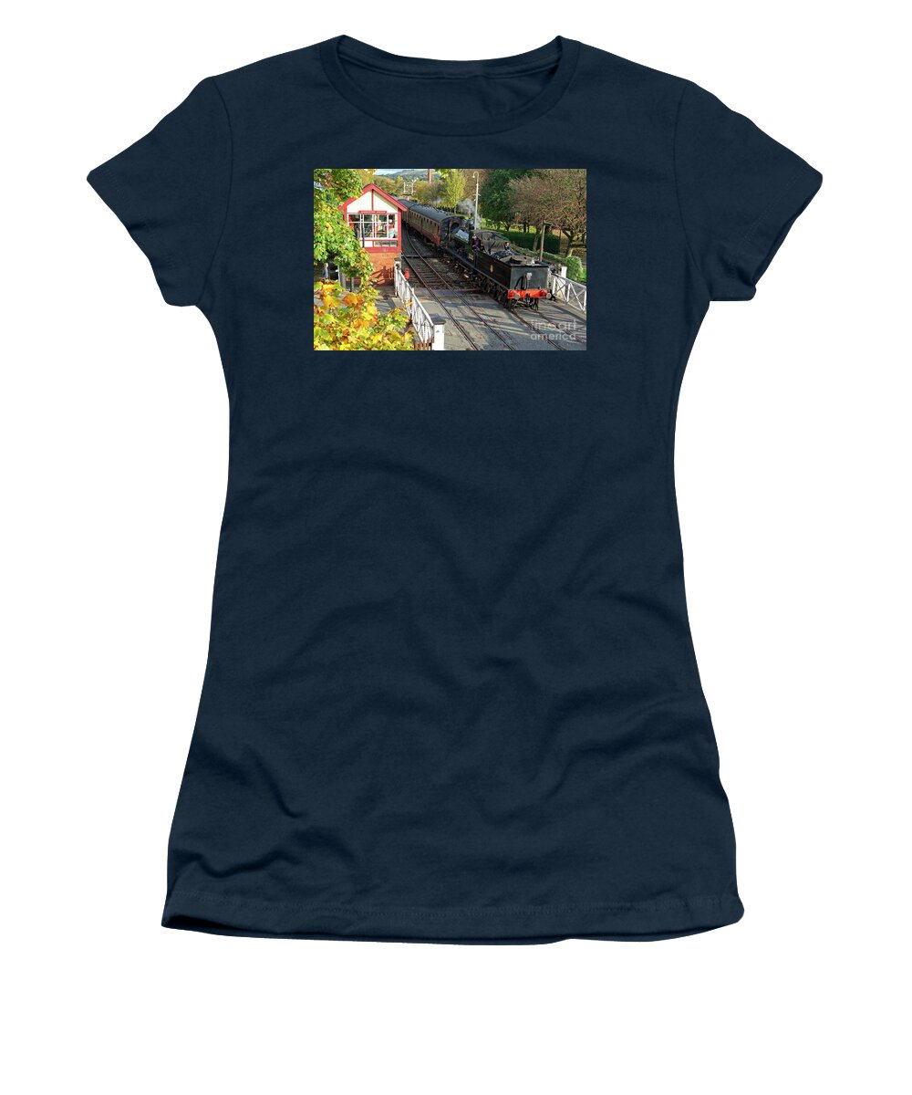 Steam Women's T-Shirt featuring the photograph Autumn Crossing by David Birchall
