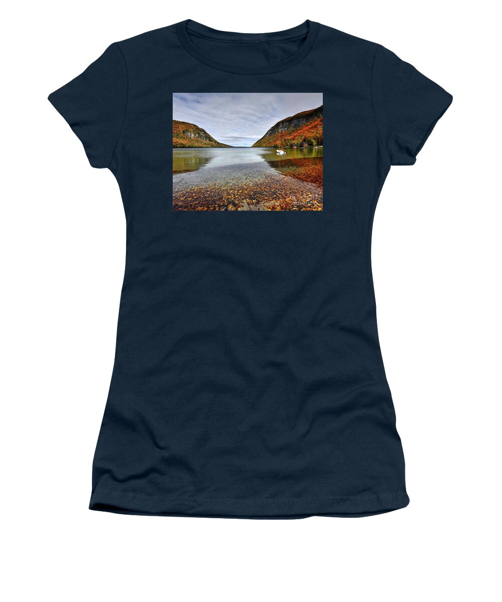 Vermont Women's T-Shirt featuring the photograph Autumn in Vermont by Steve Brown
