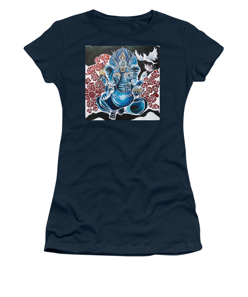 Ganesha Women's T-Shirt featuring the painting Baby Ganesha by Patricia Arroyo