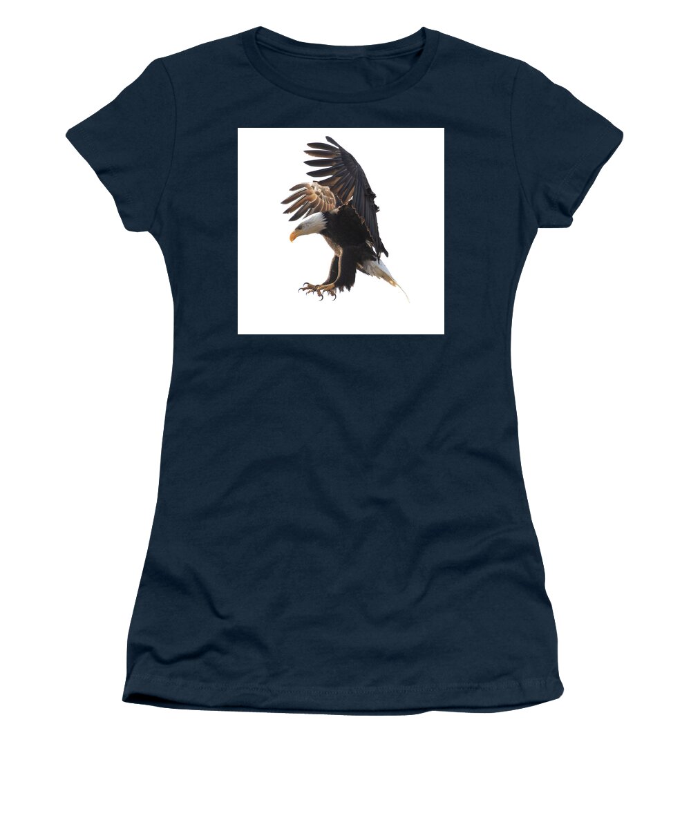 Bald Eagle Women's T-Shirt featuring the photograph Bald Eagle Landing by Patrick Nowotny