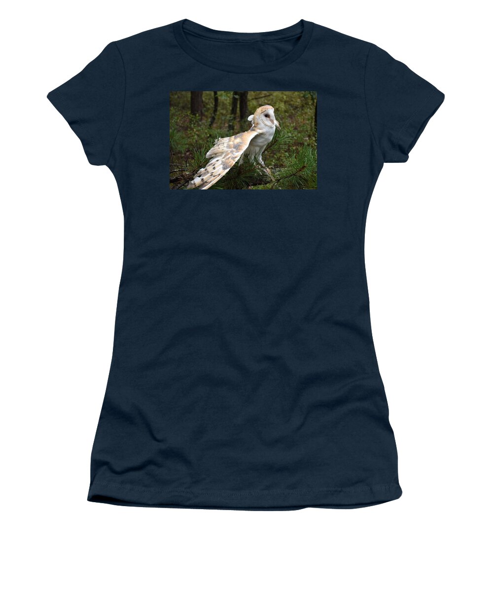 Barn Owl Women's T-Shirt featuring the photograph Barn Owl 528 by Joyce StJames
