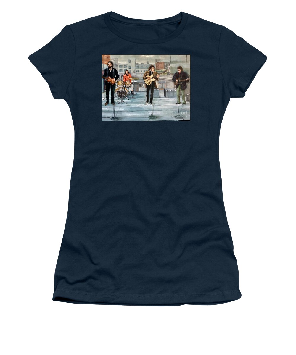 Beatles Women's T-Shirt featuring the photograph Beatles Last Concert by Leland Castro