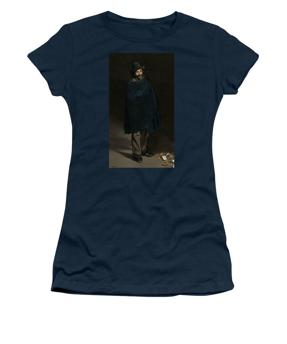 19th Century Art Women's T-Shirt featuring the painting Beggar with Oysters by Edouard Manet