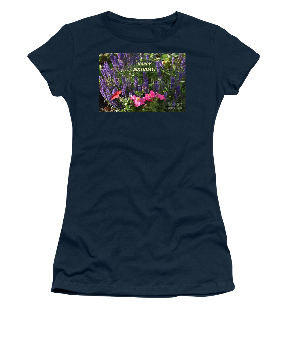 Flower Women's T-Shirt featuring the photograph Birthday Flowers by Christina Verdgeline