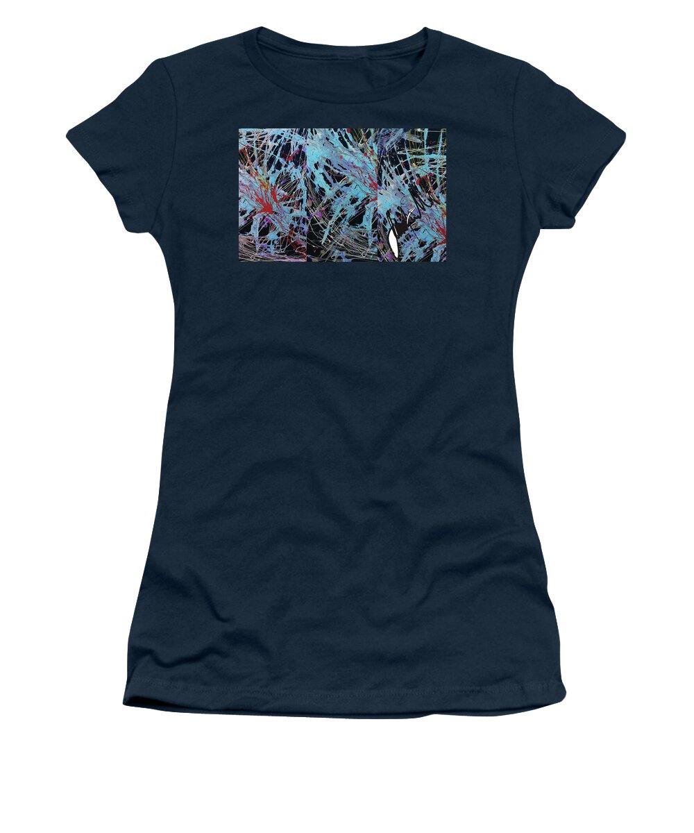  Women's T-Shirt featuring the digital art Black Wave by Jimmy Williams