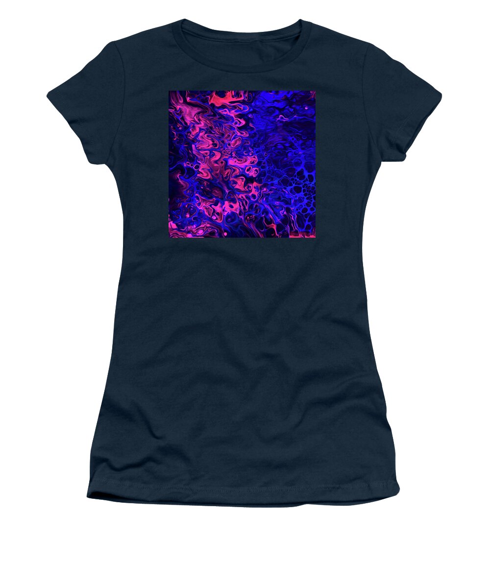 Fluid Women's T-Shirt featuring the mixed media Blacklight by Jennifer Walsh