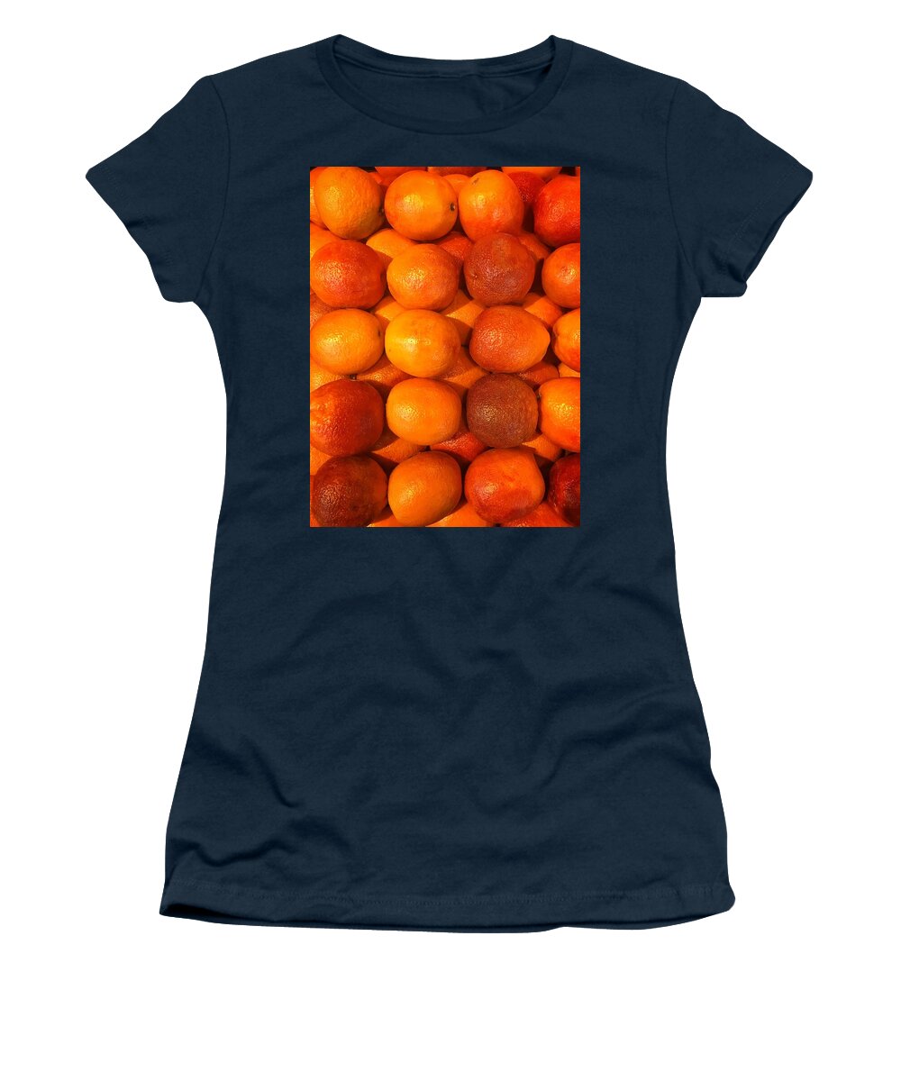 Oranges Women's T-Shirt featuring the photograph Blood Oranges by Jerry Abbott