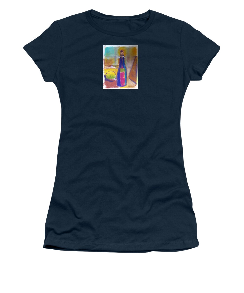 Skech Women's T-Shirt featuring the painting Blue Bottle by Suzanne Giuriati Cerny