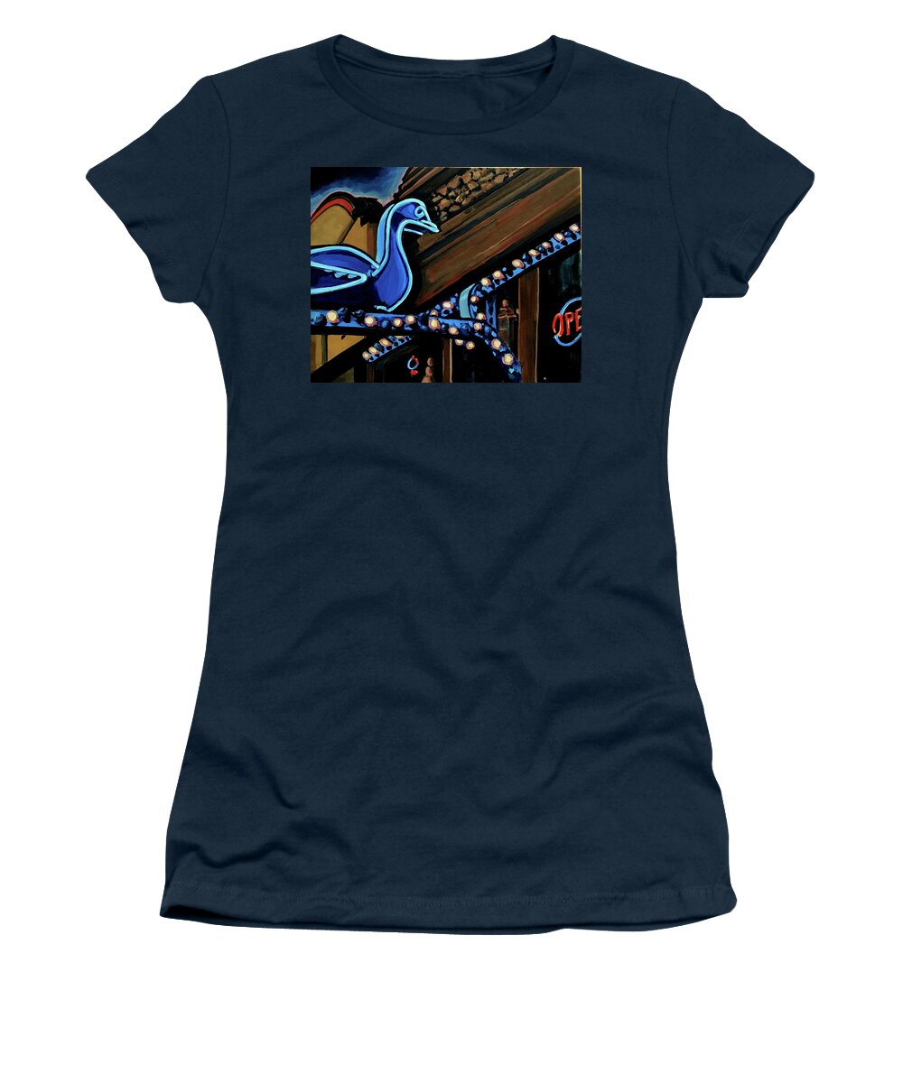 Blue Goose Women's T-Shirt featuring the painting Blue Goose by Les Herman