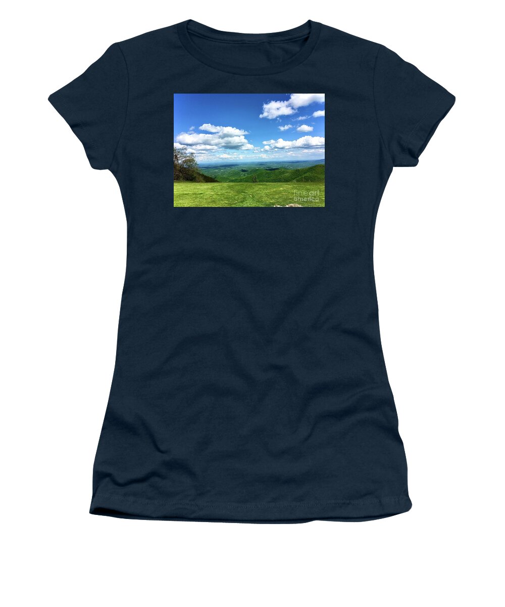 Bridge Women's T-Shirt featuring the photograph Blue Ridge Parkway Bridge by Eunice Warfel