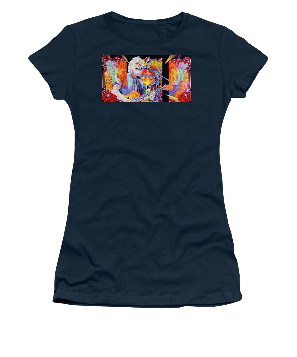 Bob Weir Women's T-Shirt featuring the painting Bob Weir-Dead and Company by Joshua Morton