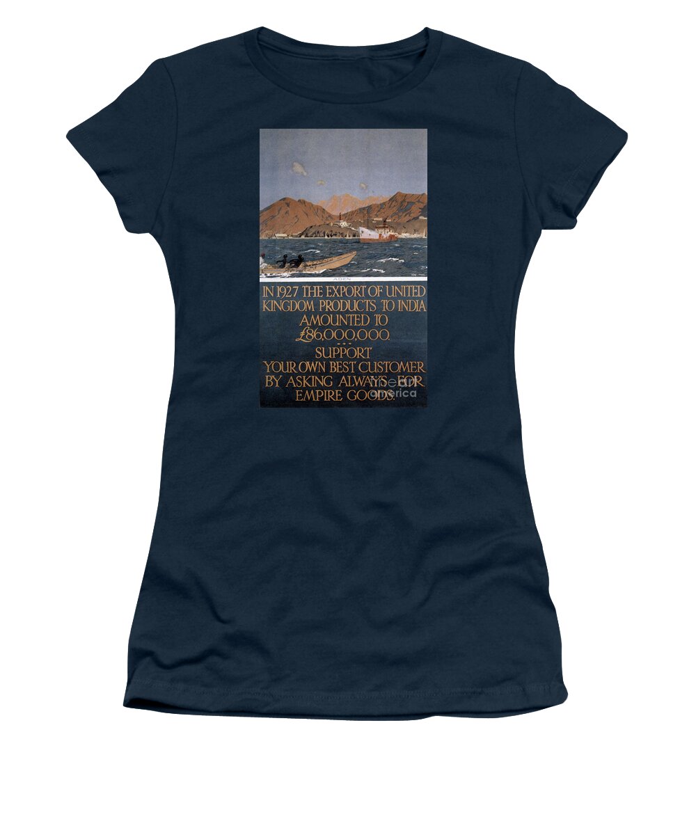 1928 Women's T-Shirt featuring the photograph British Empire India Poster by Granger