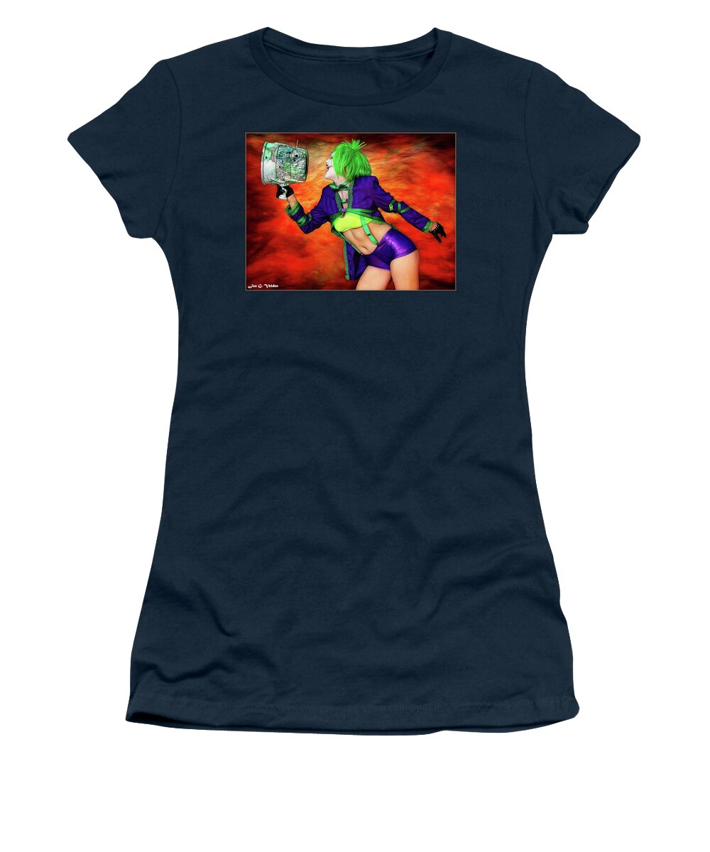 Joker Women's T-Shirt featuring the photograph Can You Hear Me Now by Jon Volden