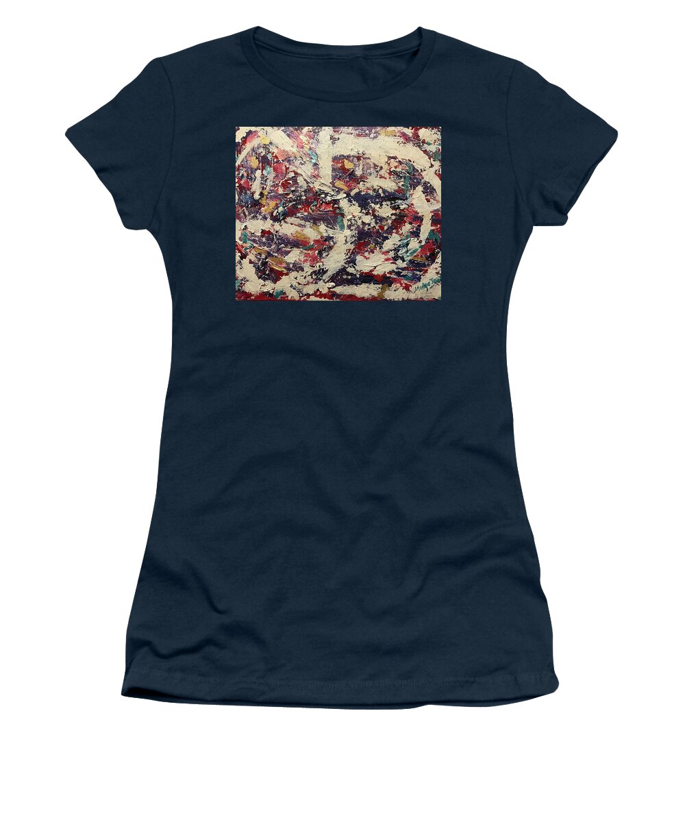 Carnaval Women's T-Shirt featuring the painting Carnaval Foyalais by Medge Jaspan