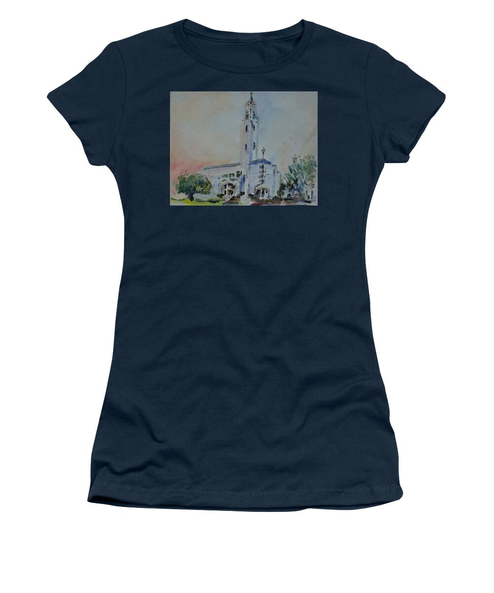 Holy Spirit Women's T-Shirt featuring the painting Cathedral of the Holy Spirit by Helen Campbell