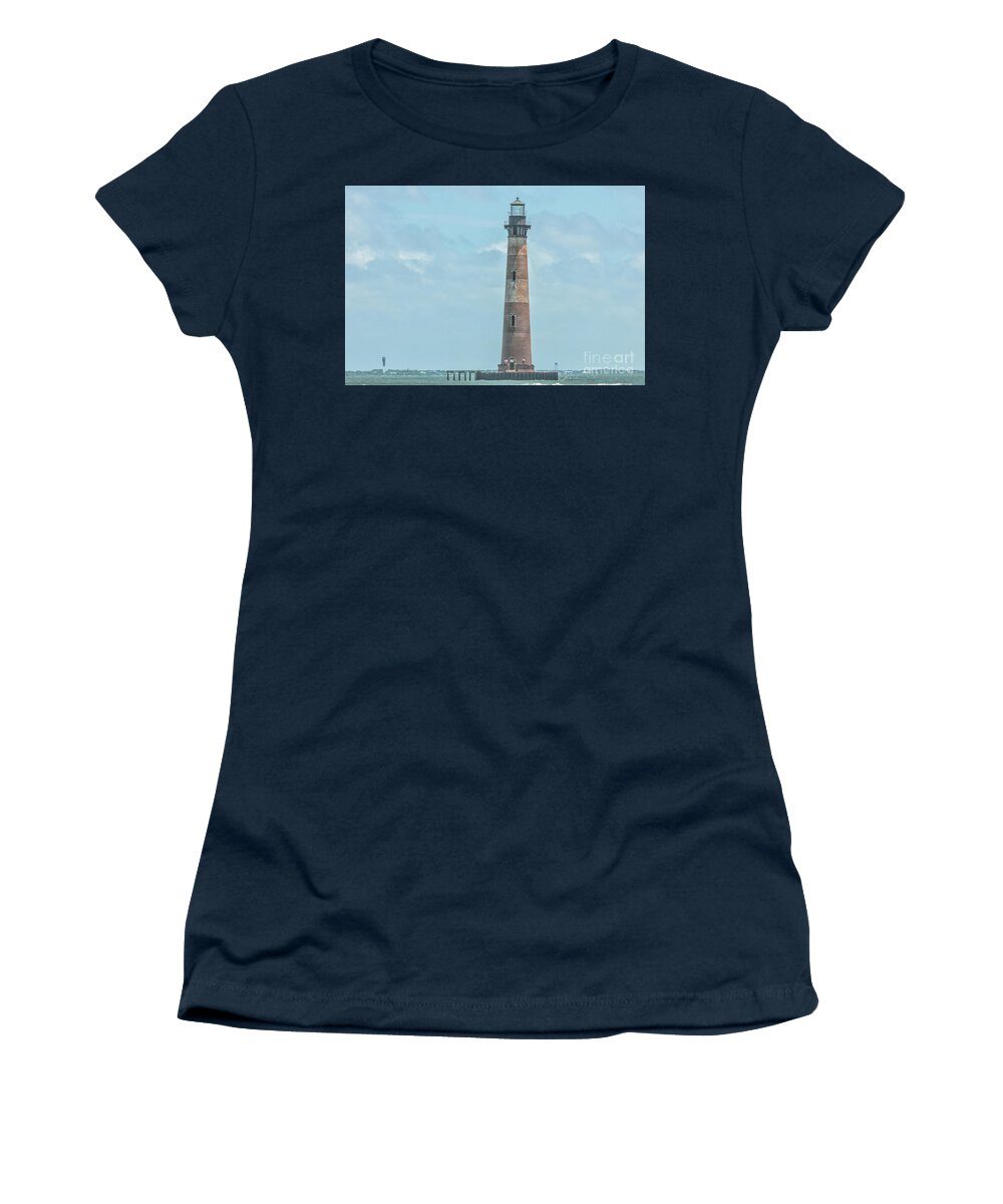 Morris Island Lighthouse Women's T-Shirt featuring the photograph Charleston Lowcountry Ligthhouses by Dale Powell