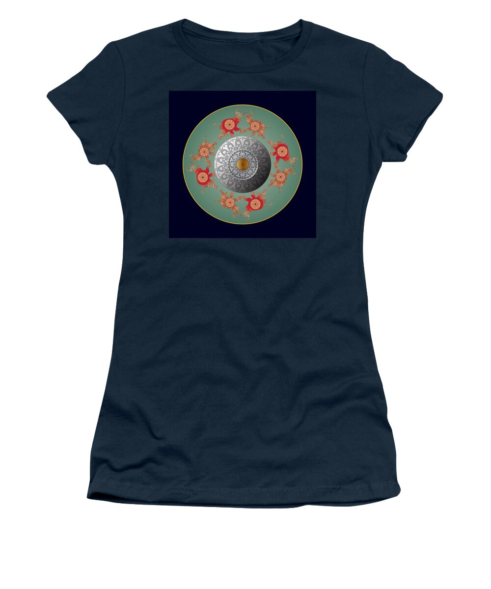 Mandala Women's T-Shirt featuring the photograph Circumplexical No 3667 by Alan Bennington