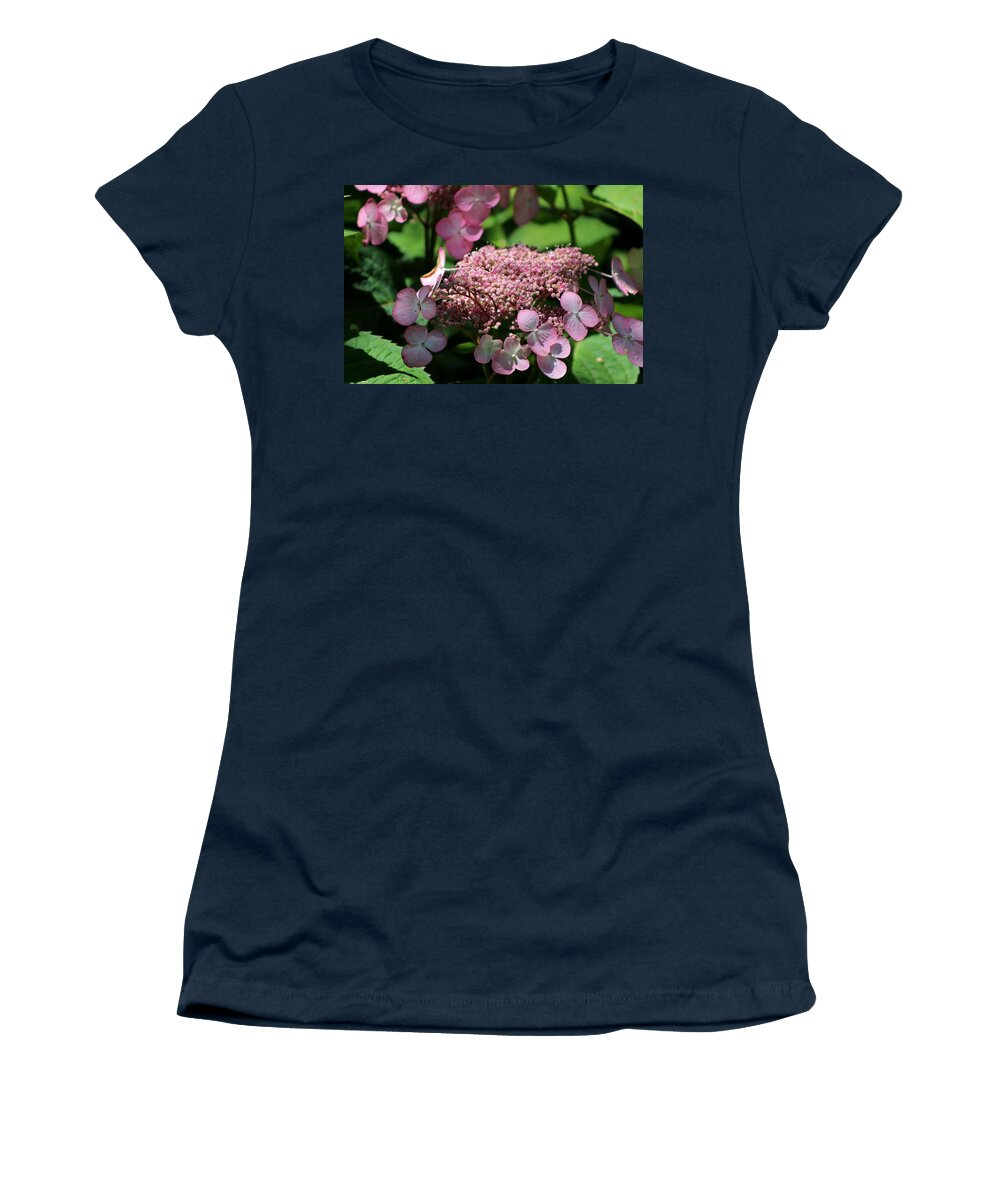 Hydrangea Women's T-Shirt featuring the photograph Closeup of Bouquet Pink Hydrangea by Colleen Cornelius