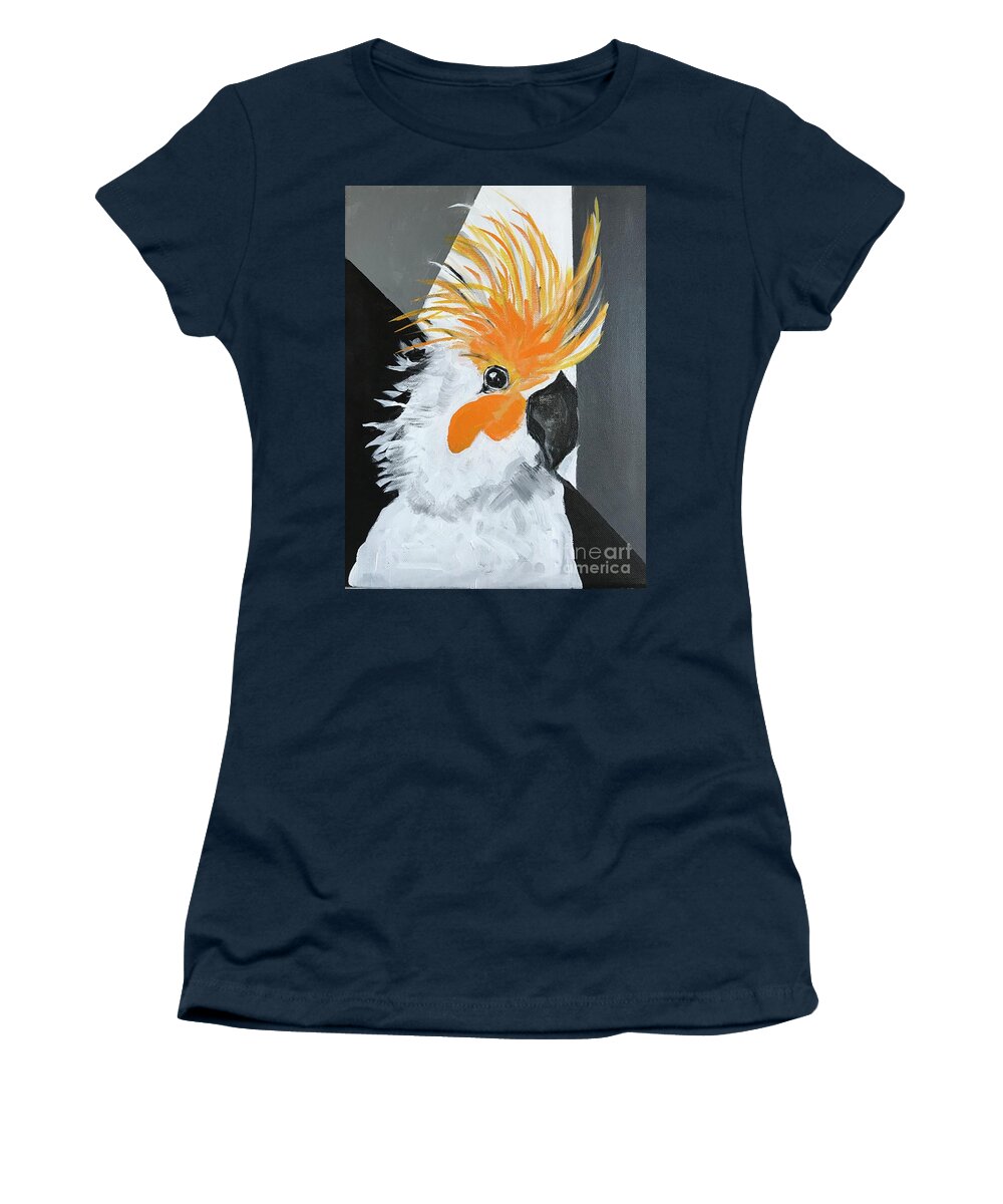 Bird Women's T-Shirt featuring the painting Cockatoo by Theresa Honeycheck