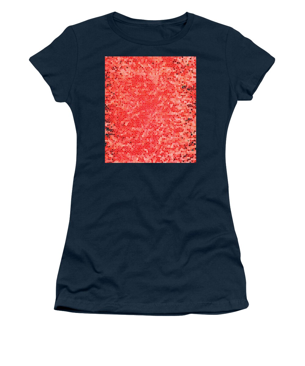 Coral Women's T-Shirt featuring the digital art Coral Pantone Color 2019 by Katy Hawk